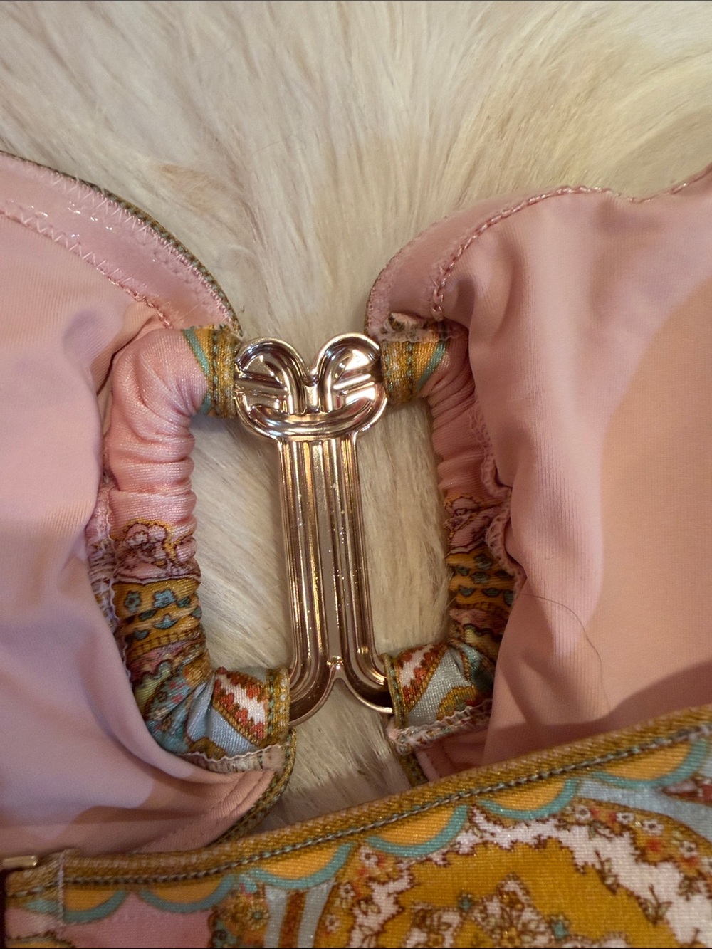 Zimmermann Pink, Gold & Aqua Paisley Bandeau Bikini Set - Picture 10 of 15